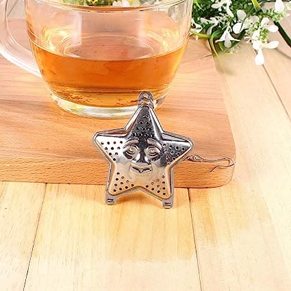 Star Tea Mesh Infuser, Stainless Steel Tea Strainer, Reusable Tea Filter With Chain Hook, Spice, Herb, Tea Seasoning Filter, Large Capacity Tea Infuser for Kitchen Bar Restaurant, Spice Filter Drinkware Gadget Kitchen Tools Accessories Star Tea Mesh Infuser, Stainless Steel Tea Strainer, Reusable Tea Filter With Chain Hook, Spice, Herb, Tea Seasoning Filter, Large Capacity Tea Infuser for Kitchen Bar Restaurant, Spice Filter Drinkware Gadget Kitchen Tools Accessories